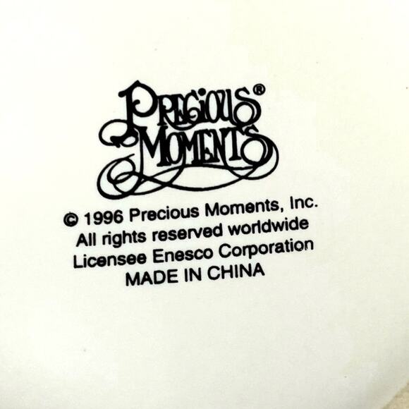 Vintage Precious Moments The Wonder of Christmas Coffee Mug Purple 1996 Enesco - Picture 3 of 10